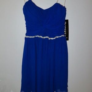Macys Royal Blue Mini Dress (L)